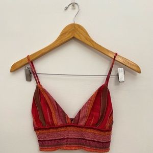 FOREVER 21 RED MIXTURE 2 PEICE SHORT/TANKTOP SET